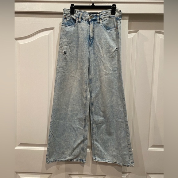 Gap high rise wide leg jeans light wash size 8/29R - Picture 1 of 5
